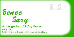 bence sary business card